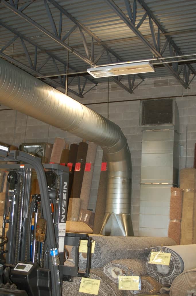 warehouse heating and cooling system